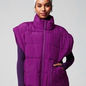 Fabletics Violet Quilted Puffer Vest